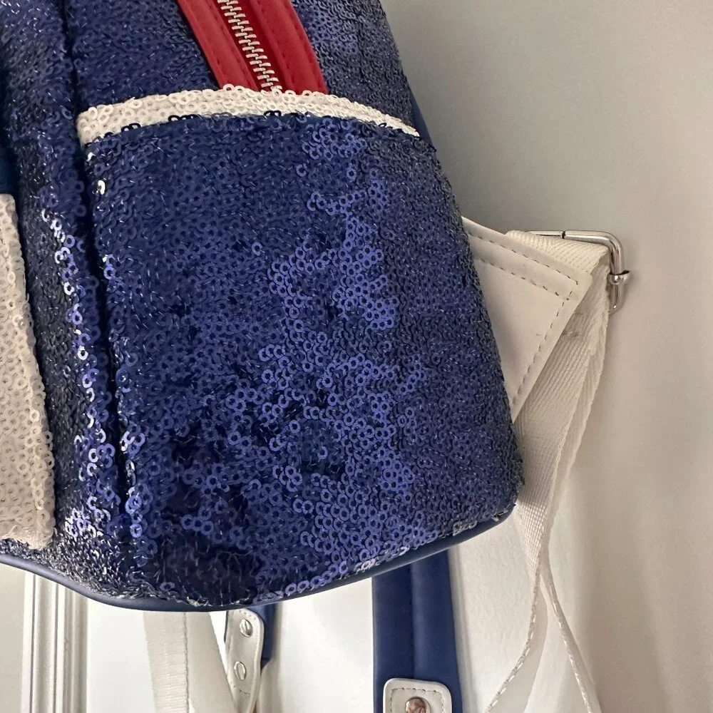 Loungefly NFL New York Giants Sequin Mini Backpack Blue